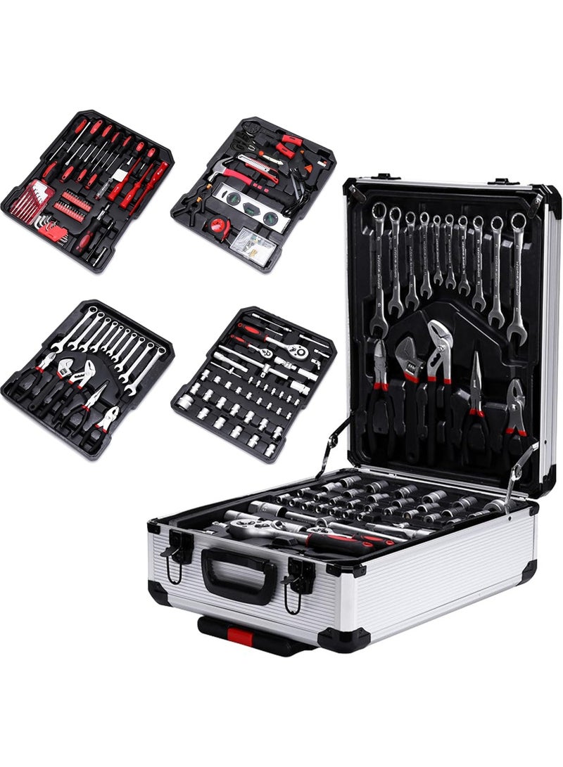 دينكس طقم أدوات احترافي مكون من 187 قطعة مع حقيبة بعجلات، أدوات يدوية، أدوات سيارات للإصلاحات وورش العمل، للميكانيكيين وعمال البناء والاستخدام المنزلي - Image 2